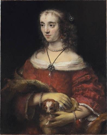 Femmeaupetitchien 1662 Rembrandt