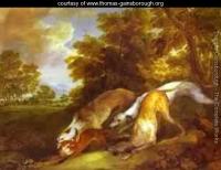 Gainsborough dogs chasing a fox 1784 1785