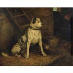 Sir edwin henry landseer a dog in a stable